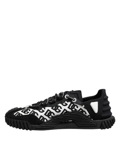 Dolce & Gabbana Black Logo Lace Up Low Top NS1 Sneakers Shoes by Dolce & Gabbana
