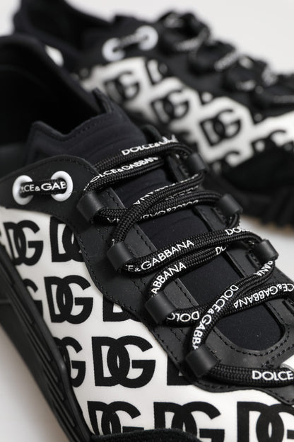 Dolce & Gabbana Black Logo Lace Up Low Top NS1 Sneakers Shoes by Dolce & Gabbana