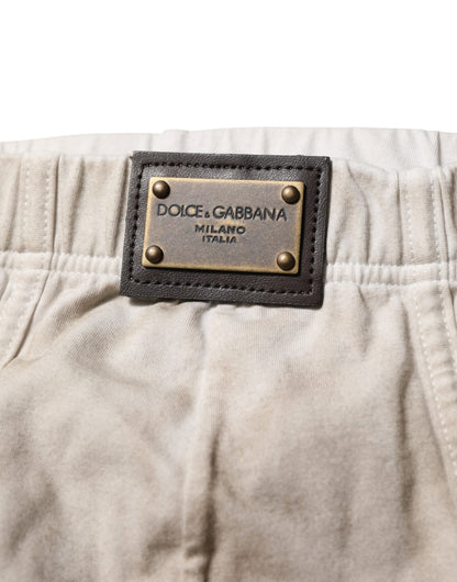Dolce &amp; Gabbana Gray Cotton Stretch Regular Men Brief Underwear