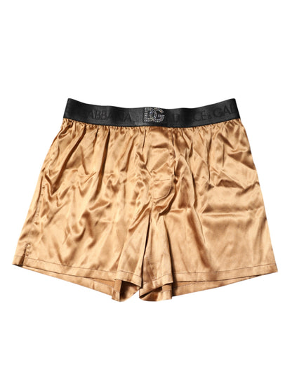 Ensemble de sous-vêtements Dolce &amp; Gabbana beige pour homme avec boxer et masque pour les yeux