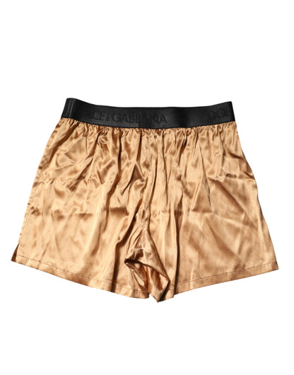 Ensemble de sous-vêtements Dolce &amp; Gabbana beige pour homme avec boxer et masque pour les yeux