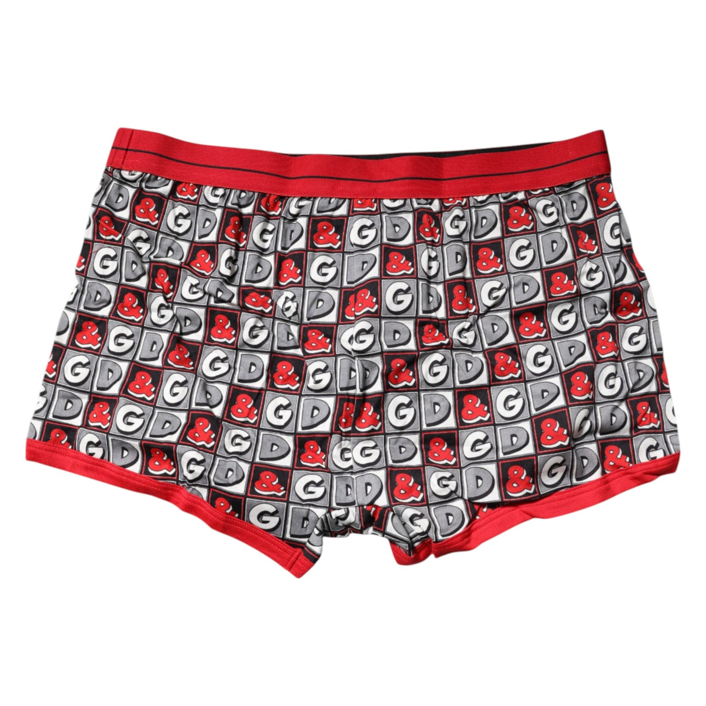 Dolce &amp; Gabbana Red Cotton Logo Print Regular Boxer Underwear