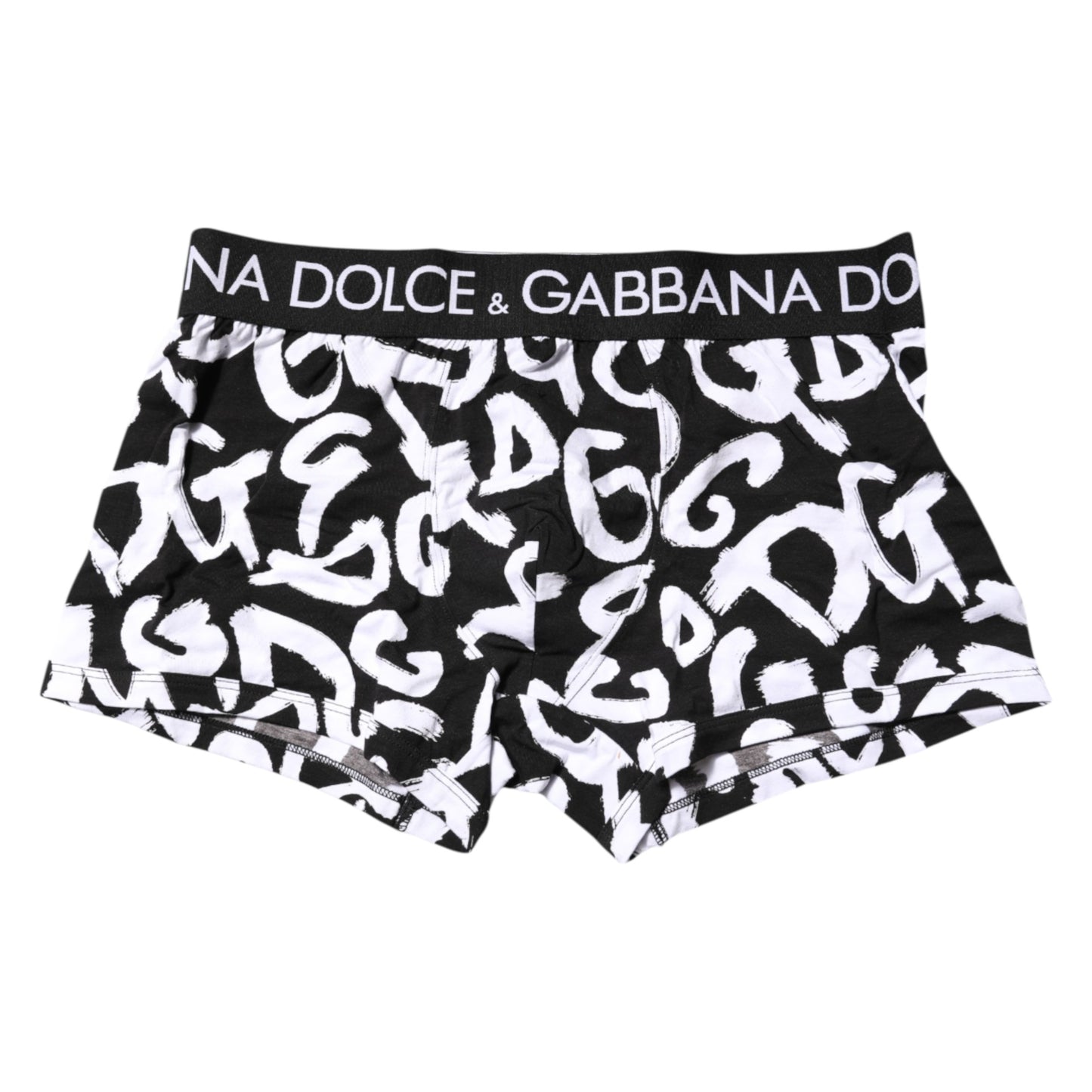 Boxer classique Dolce &amp; Gabbana à imprimé logo noir et blanc