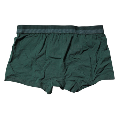 Boxer classique en coton vert Dolce &amp; Gabbana pour homme