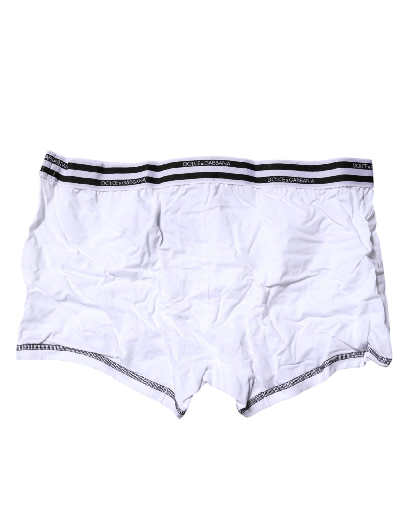 Boxer classique en coton stretch blanc Dolce &amp; Gabbana