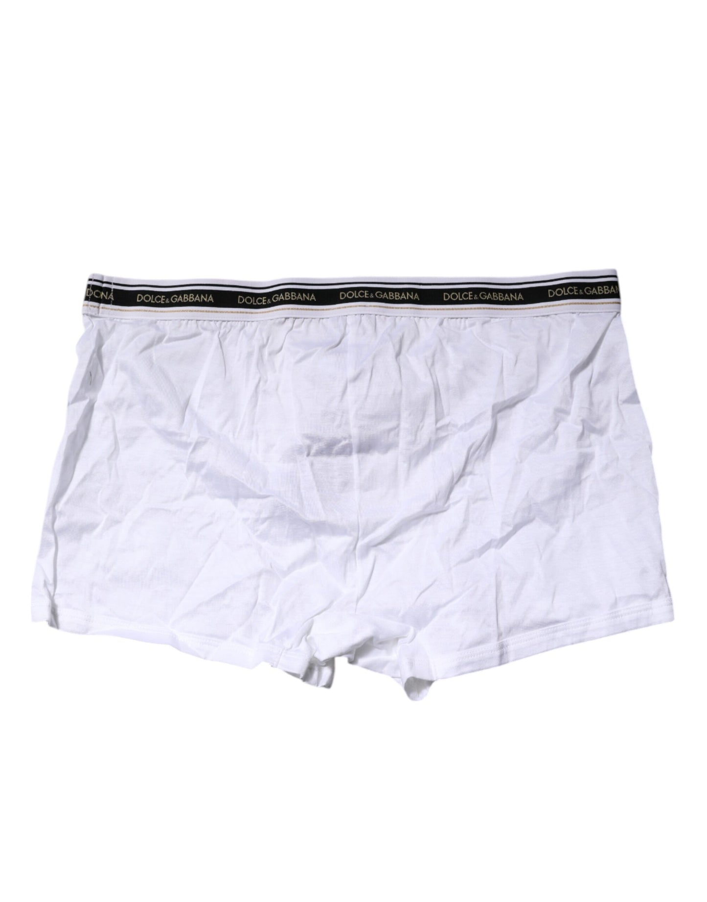 Dolce &amp; Gabbana White Cotton Stretch Regular Boxer Underwear