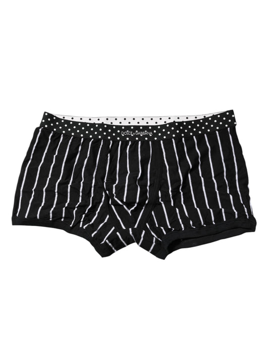 Boxer classique à rayures noires et blanches Dolce &amp; Gabbana