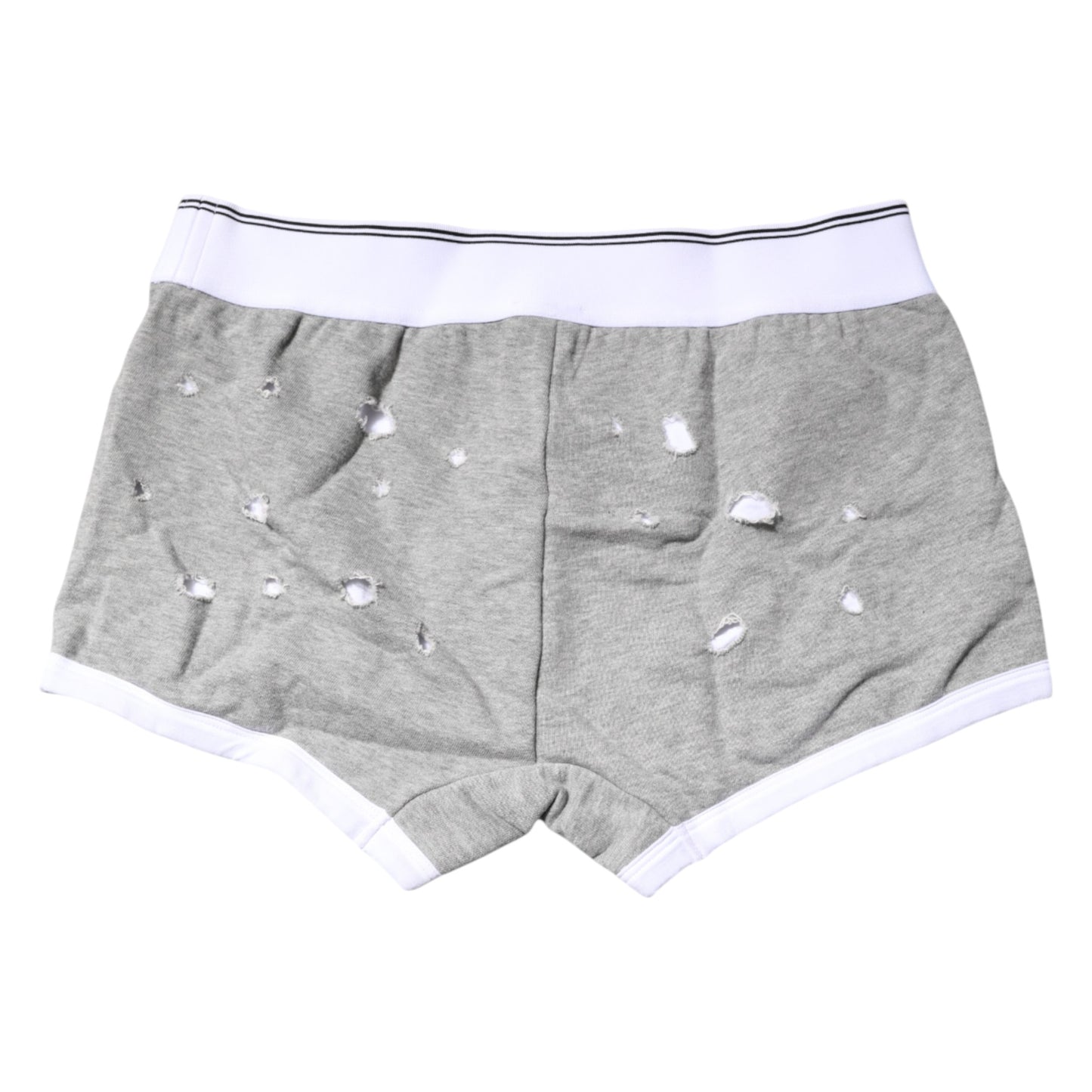 Dolce &amp; Gabbana Gray Cotton Stretch Regular Boxer Underwear