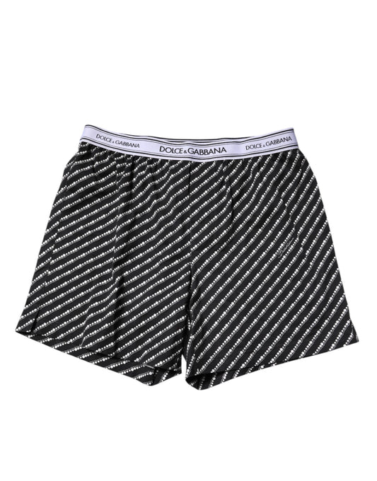 Boxer Dolce &amp; Gabbana en coton noir et blanc pour homme
