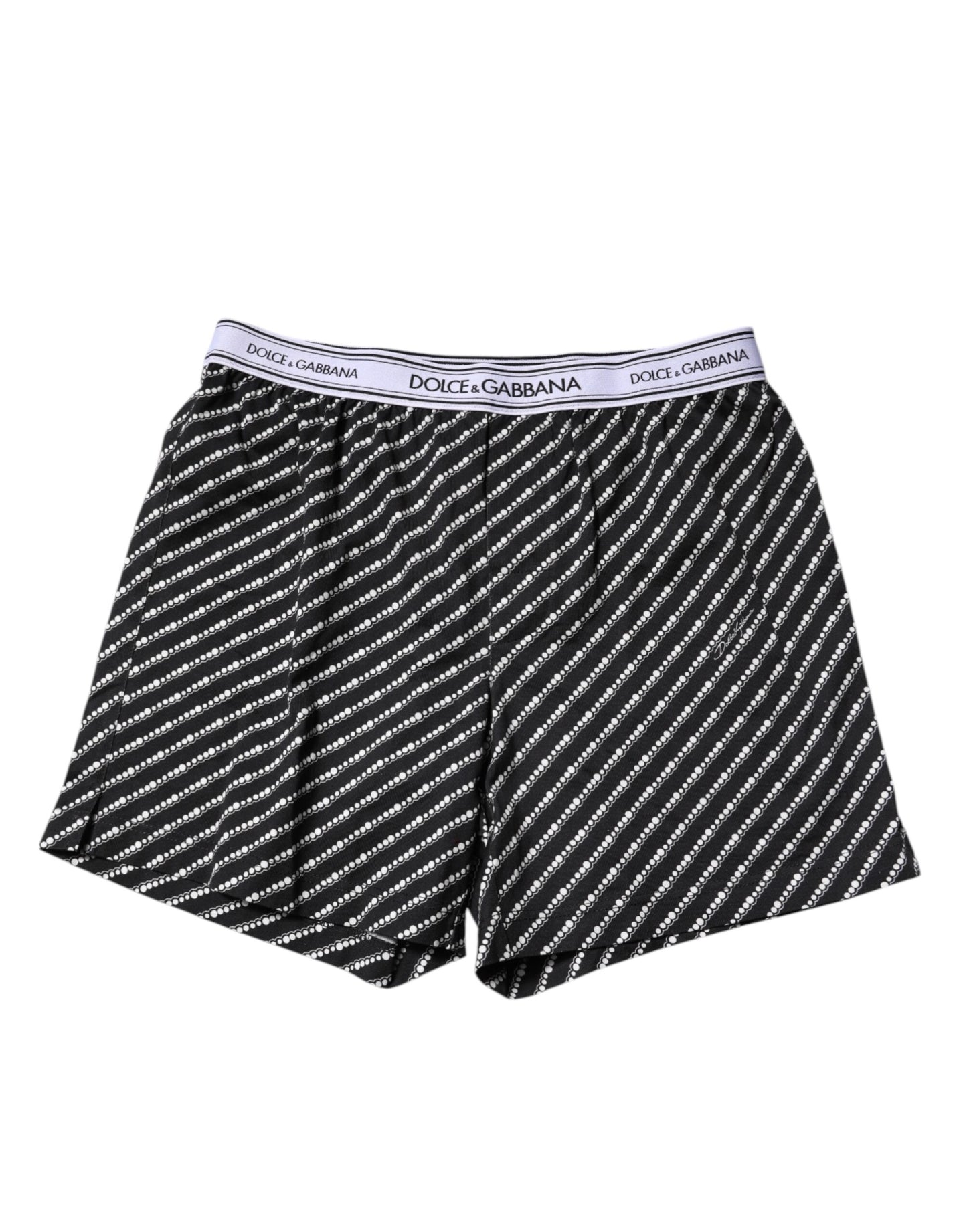 Boxer Dolce &amp; Gabbana en coton noir et blanc pour homme