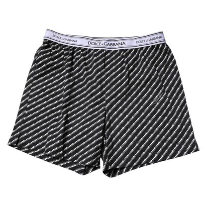 Boxer Dolce &amp; Gabbana en coton noir et blanc pour homme