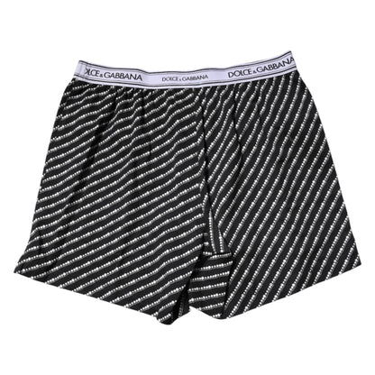 Boxer Dolce &amp; Gabbana en coton noir et blanc pour homme