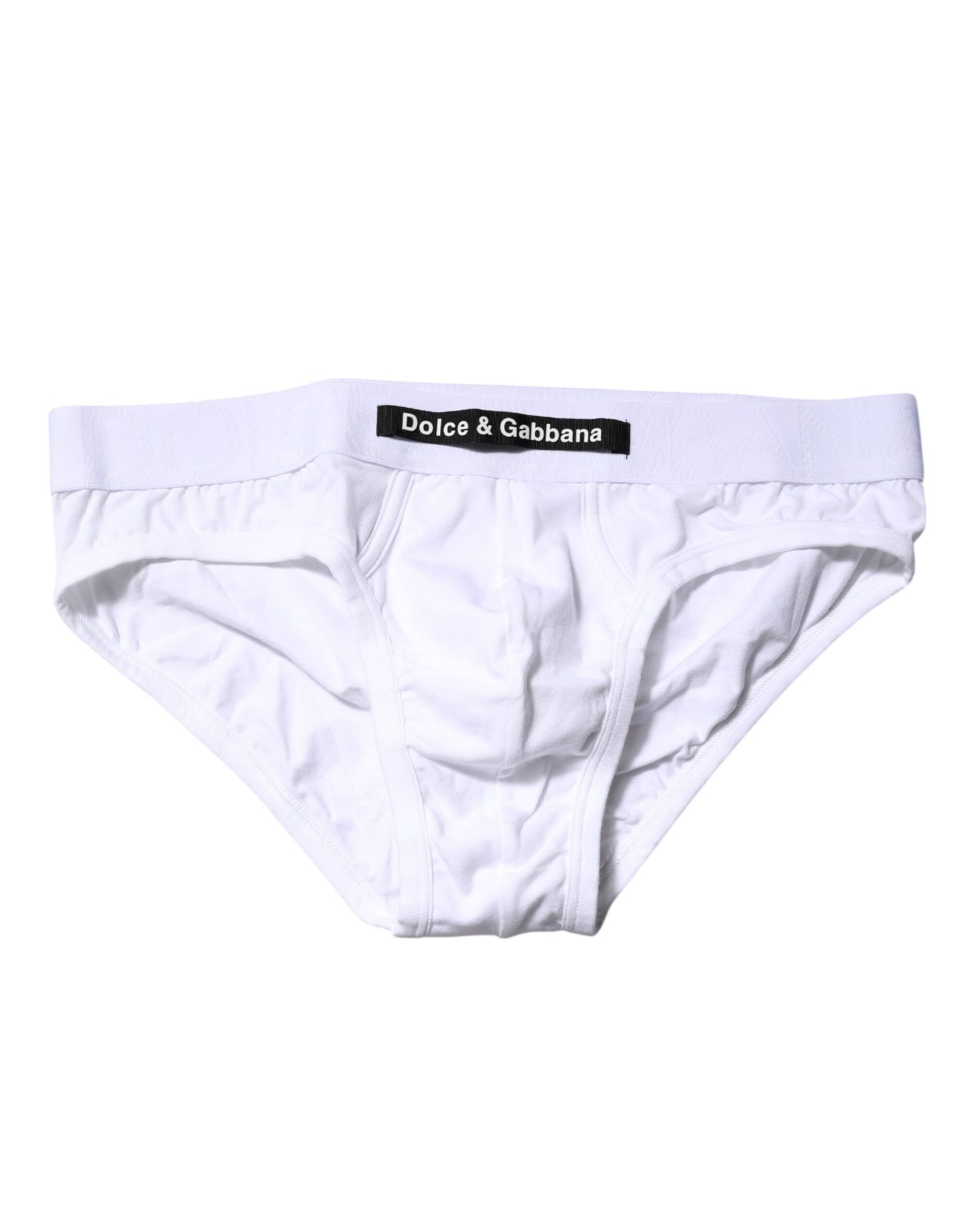 Dolce &amp; Gabbana White Cotton Stretch Regular Brief Underwear