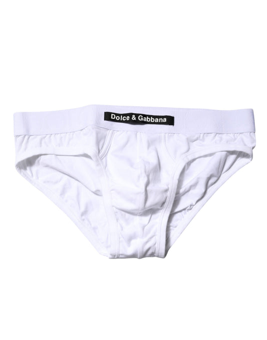 Sous-vêtement classique en coton stretch blanc Dolce &amp; Gabbana