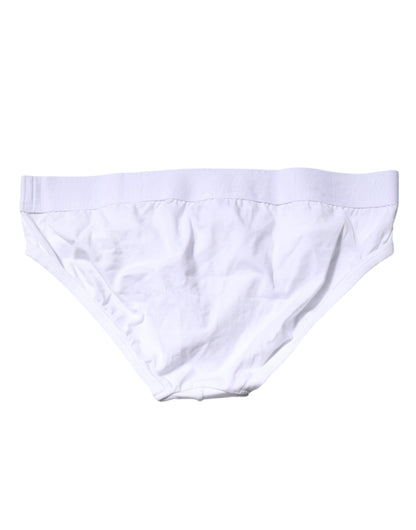 Dolce &amp; Gabbana White Cotton Stretch Regular Brief Underwear