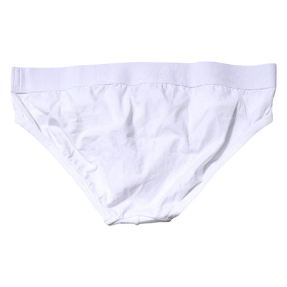 Dolce &amp; Gabbana White Cotton Stretch Regular Brief Underwear