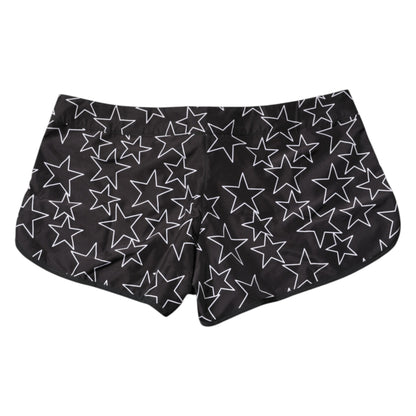 Maillot de bain short de plage imprimé étoiles noires Dolce &amp; Gabbana