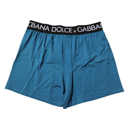 Boxer Dolce &amp; Gabbana bleu à logo taille standard