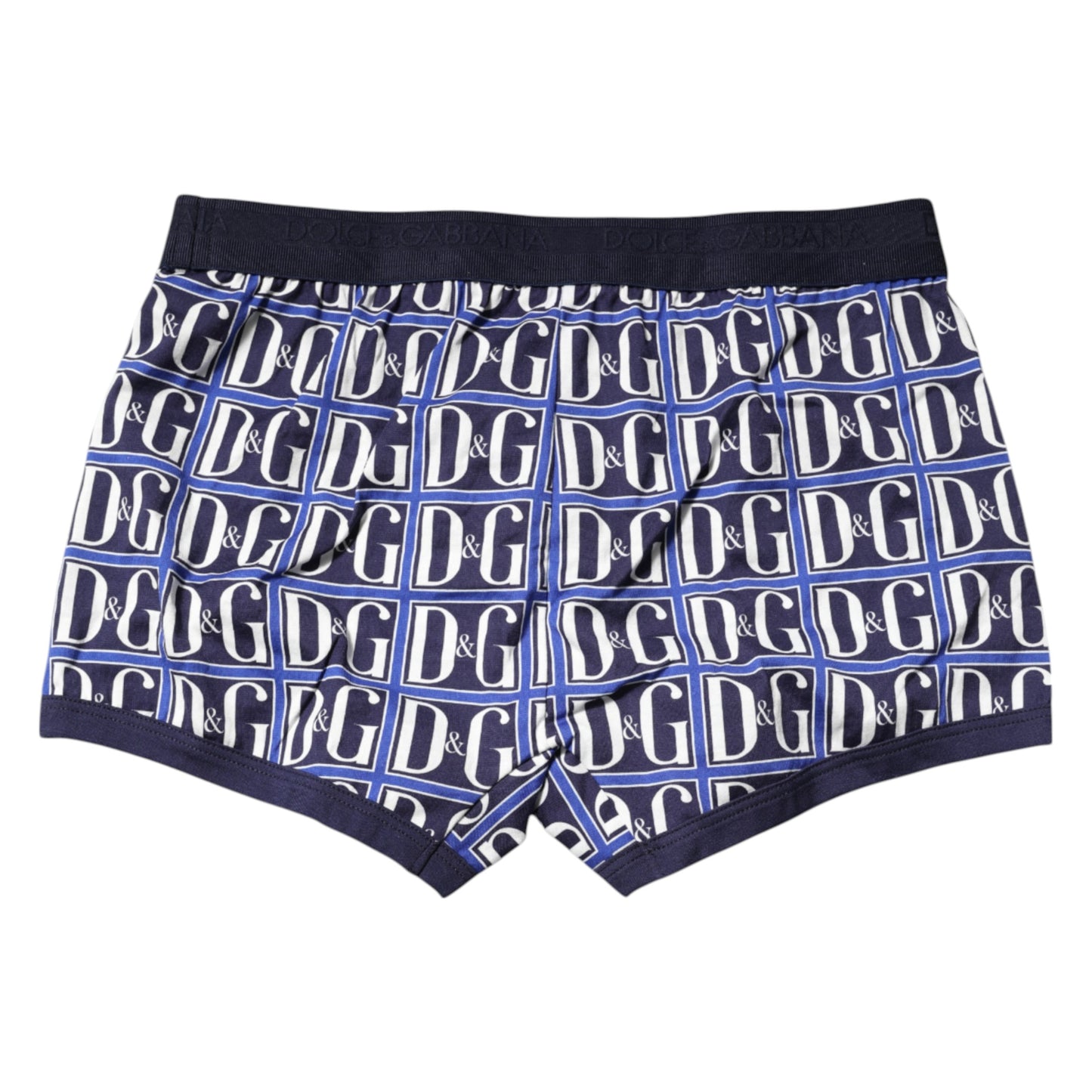 Dolce &amp; Gabbana Blue Logo Print Regular Boxer Brief Underwear