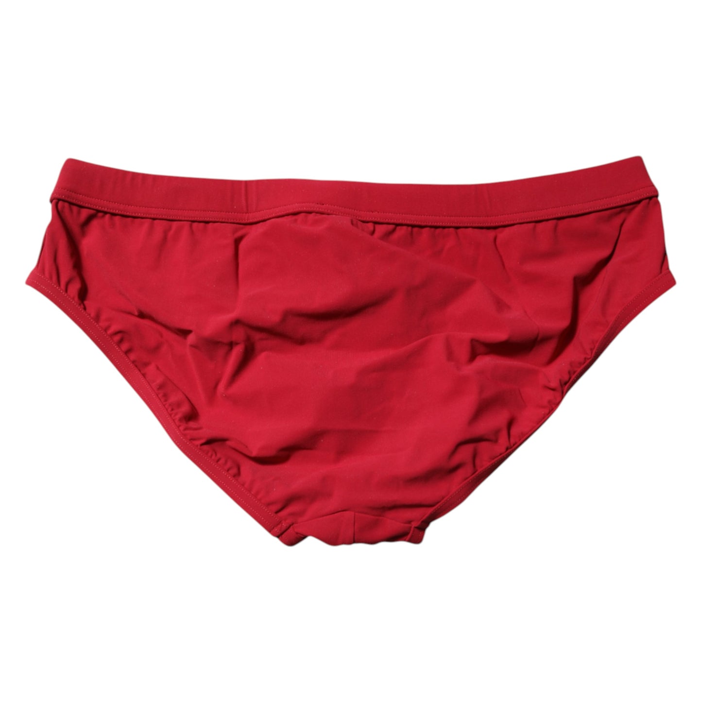 Maillot de bain slip de plage rouge Dolce &amp; Gabbana pour homme avec cordon de serrage