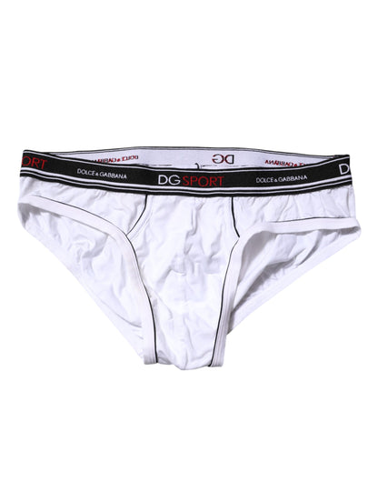 Sous-vêtement classique en coton stretch blanc Dolce &amp; Gabbana