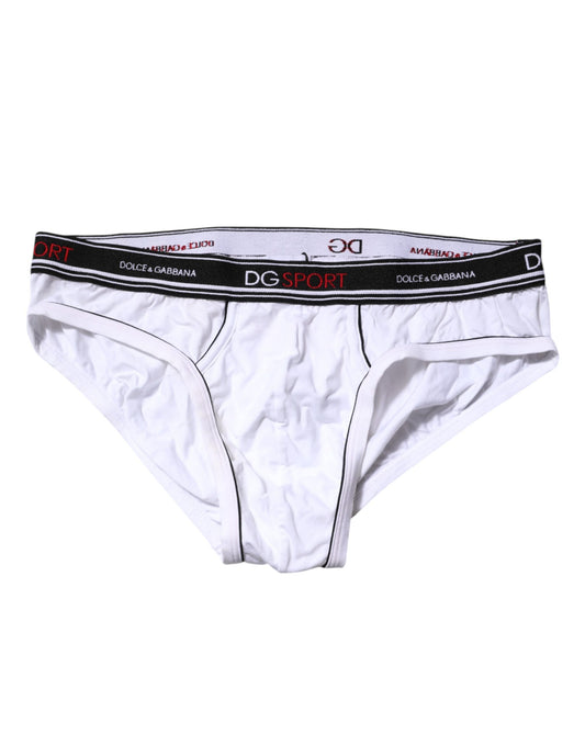 Sous-vêtement classique en coton stretch blanc Dolce &amp; Gabbana
