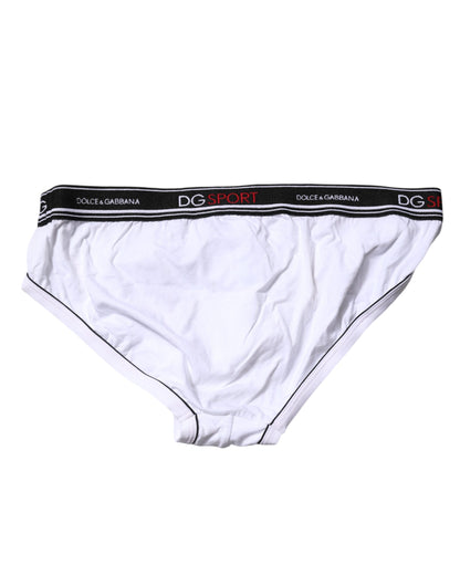 Sous-vêtement classique en coton stretch blanc Dolce &amp; Gabbana