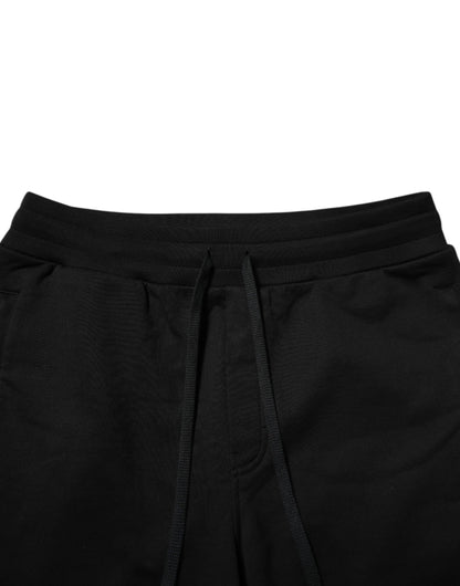 Pantalon de jogging Dolce &amp; Gabbana en coton noir avec bande logo pour homme