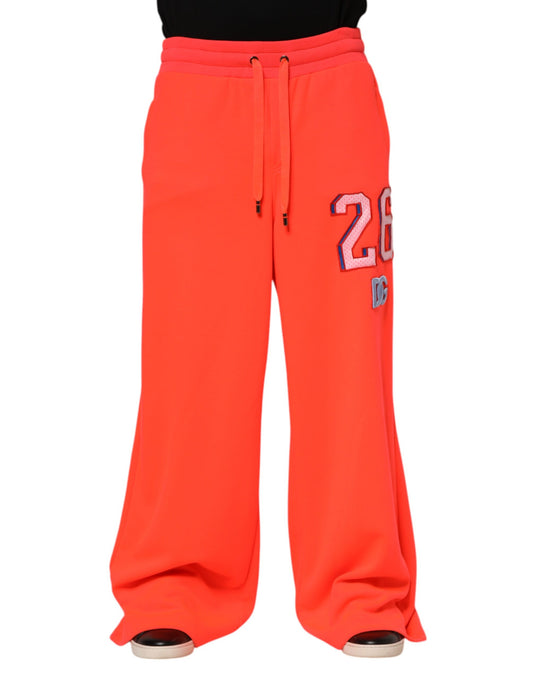 Pantalon de jogging en polyester orange Dolce &amp; Gabbana pour homme