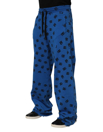 Pantalon de jogging Dolce &amp; Gabbana à imprimé logo bleu pour homme