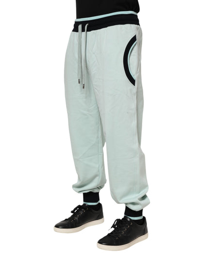 Pantalon de jogging en coton vert clair Dolce &amp; Gabbana pour homme