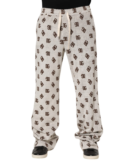 Pantalon de jogging Dolce &amp; Gabbana blanc à logo imprimé pour homme