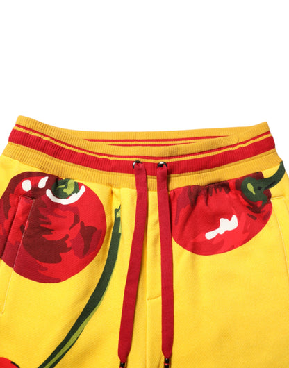 Pantalon de jogging Dolce &amp; Gabbana à imprimé cerises jaunes