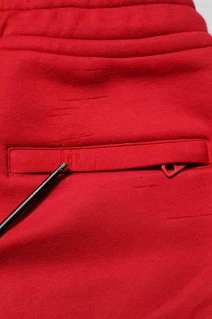 Pantalon de jogging en coton rouge avec logo Dolce &amp; Gabbana pour homme