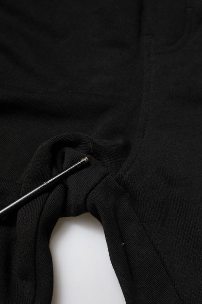 Pantalon de jogging Dolce &amp; Gabbana en coton noir avec bande logo pour homme