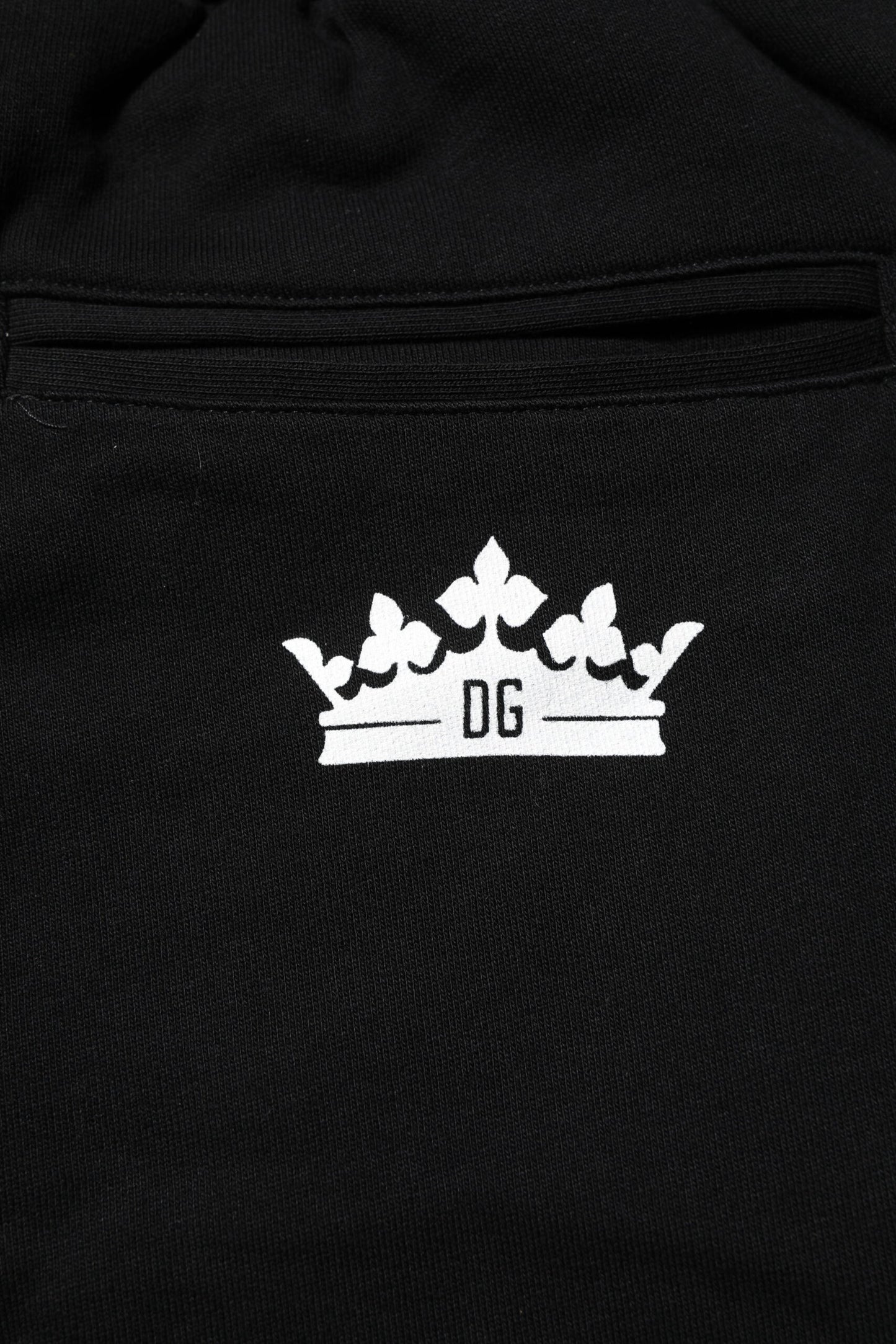 Pantalon de jogging en coton noir Dolce &amp; Gabbana