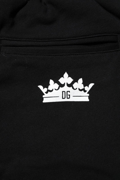 Pantalon de jogging en coton noir Dolce &amp; Gabbana