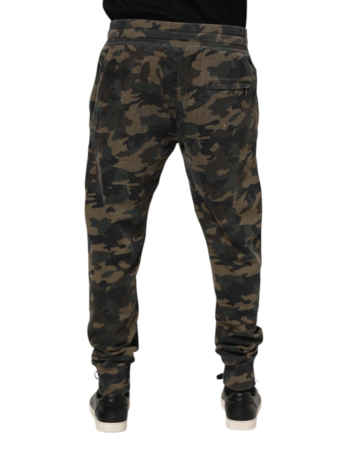 Pantalon de jogging camouflage marron en coton pour homme Dolce &amp; Gabbana