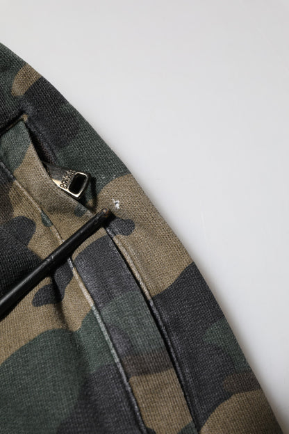 Pantalon de jogging camouflage marron en coton pour homme Dolce &amp; Gabbana