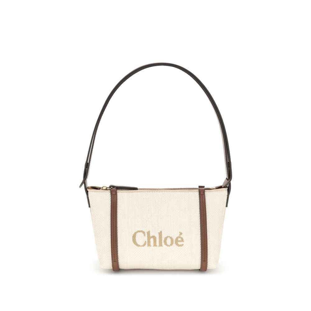 Chloé Carry Shoulder Bag Fabric Leather Monogram Icon