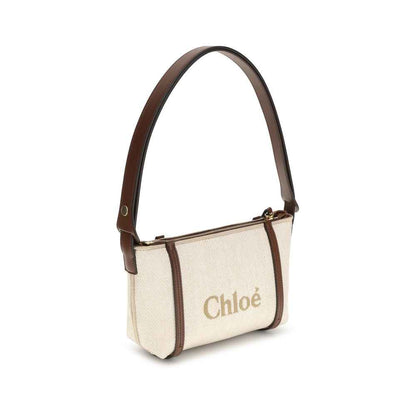 Chloé Carry Shoulder Bag Fabric Leather Monogram Icon
