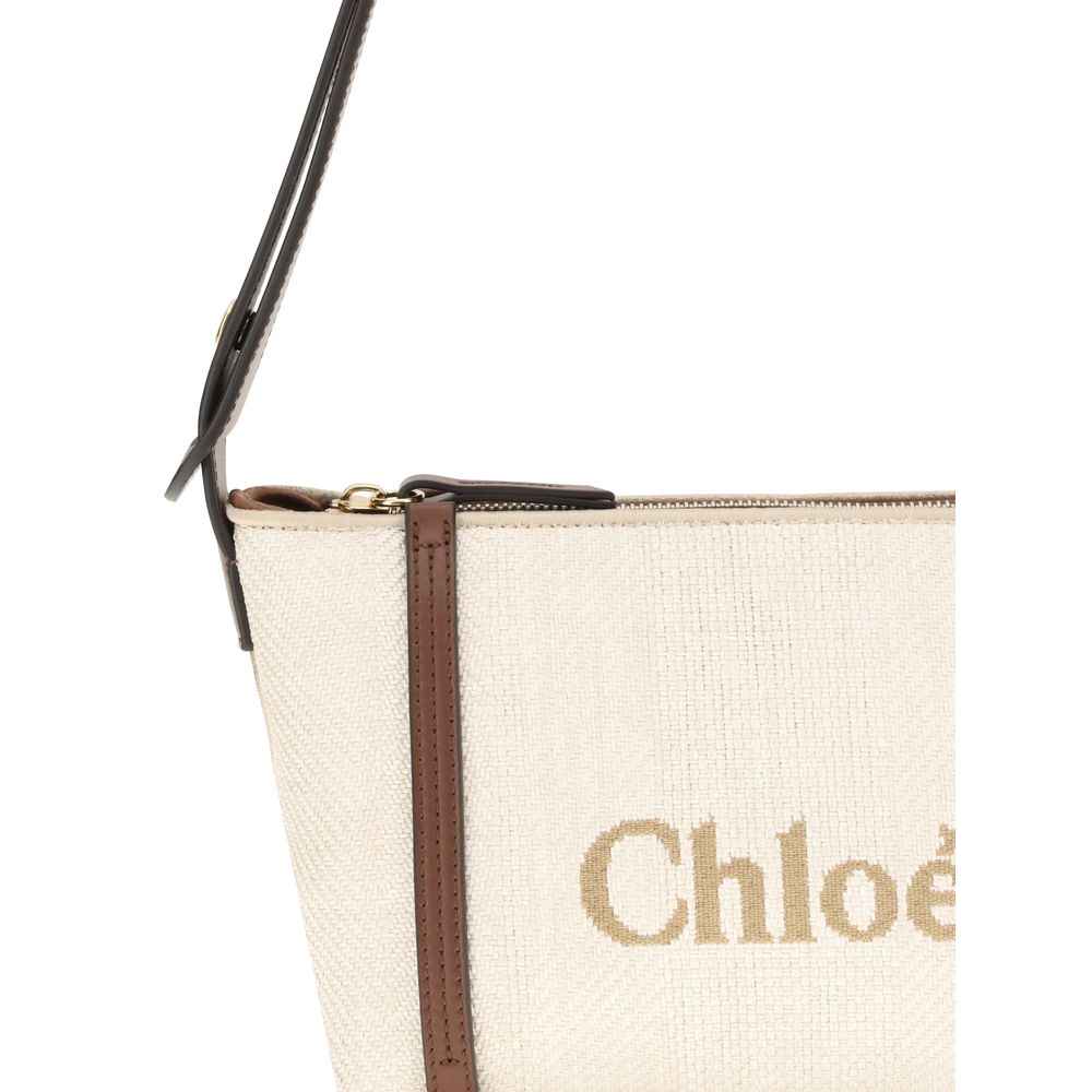 Chloé Carry Shoulder Bag Fabric Leather Monogram Icon