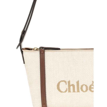 Chloé Carry Shoulder Bag Fabric Leather Monogram Icon