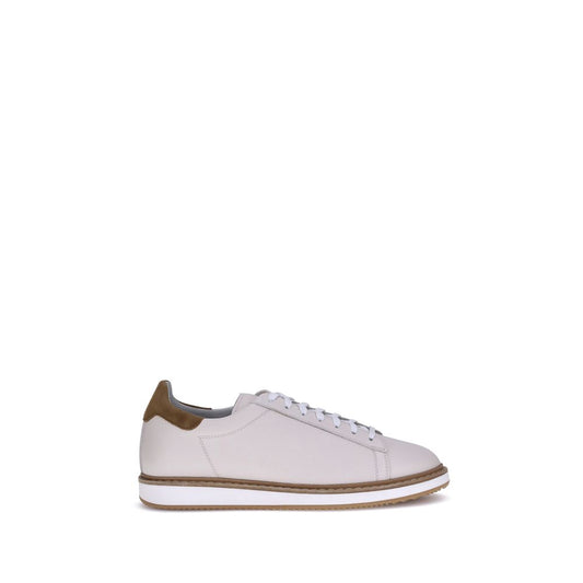 Brunello Cucinelli Leather Sneakers Calfskin Suede Accents