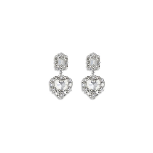 Boucles d'oreilles Autoportrait avec pendentif en forme de cœur