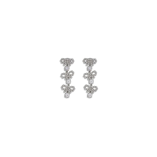 Boucles d'oreilles pendantes autoportrait avec nœuds