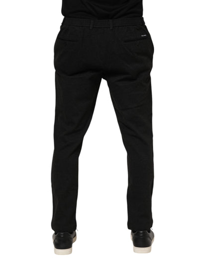 Pantalon habillé en viscose gris foncé Dolce &amp; Gabbana pour homme