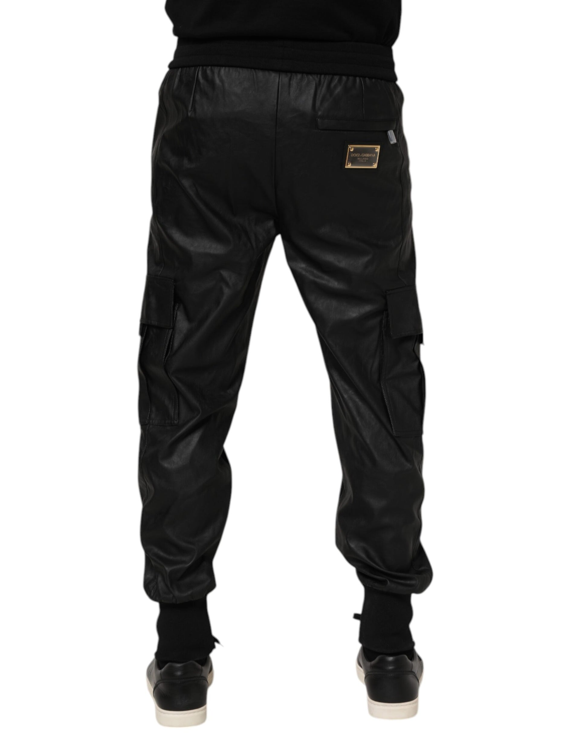 Dolce & Gabbana Black Cotton Cargo Men Jogger Pants by Dolce & Gabbana