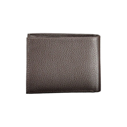 Portefeuille en cuir marron Calvin Klein