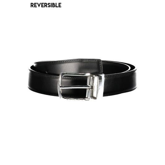 Ceinture en cuir noir Sergio Tacchini